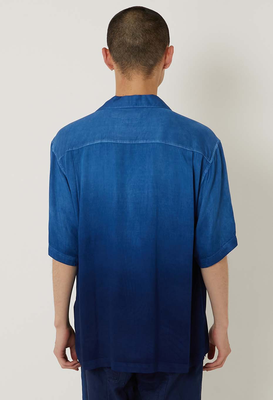 Woven Pure Indigo Tezome gradation aloha - INDIGO