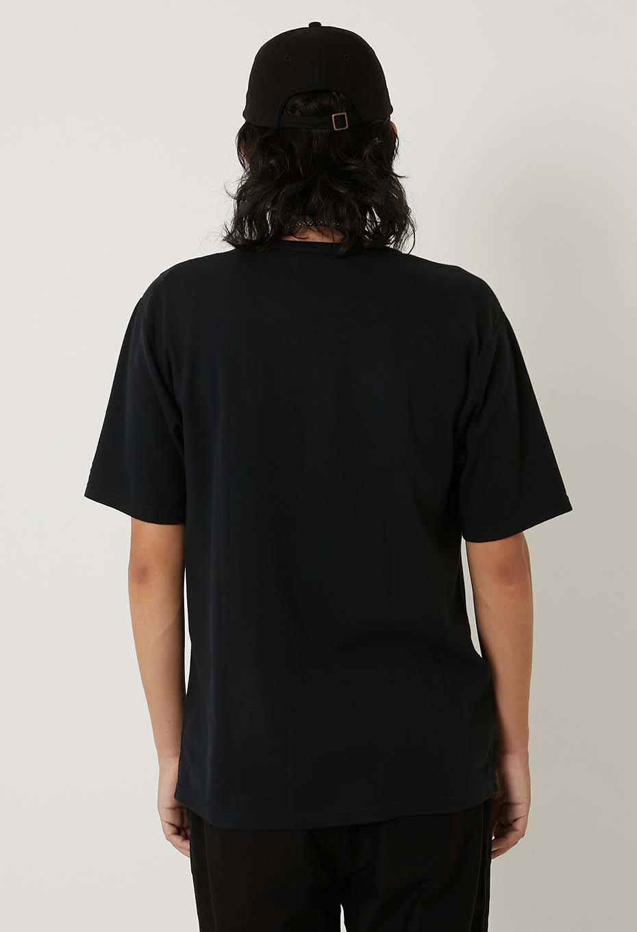 WILDSIDE × HOLLYWOOD RANCH MARKET /ストレッチフライス ショートスリーブ Ｔシャツ - BLACK