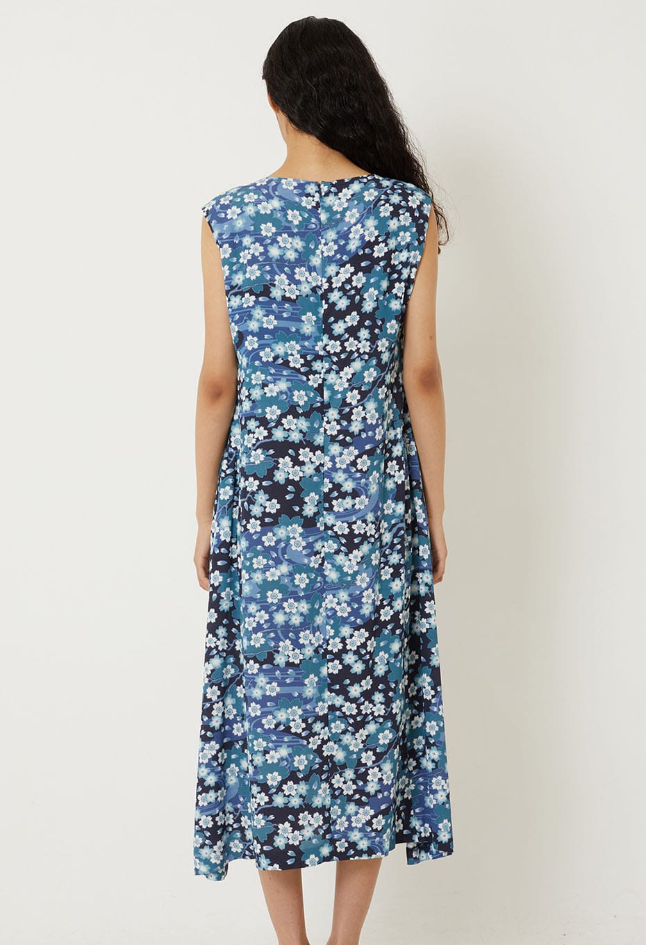 Sakura Nagare Sleeveless One Piece - DARK NAVY