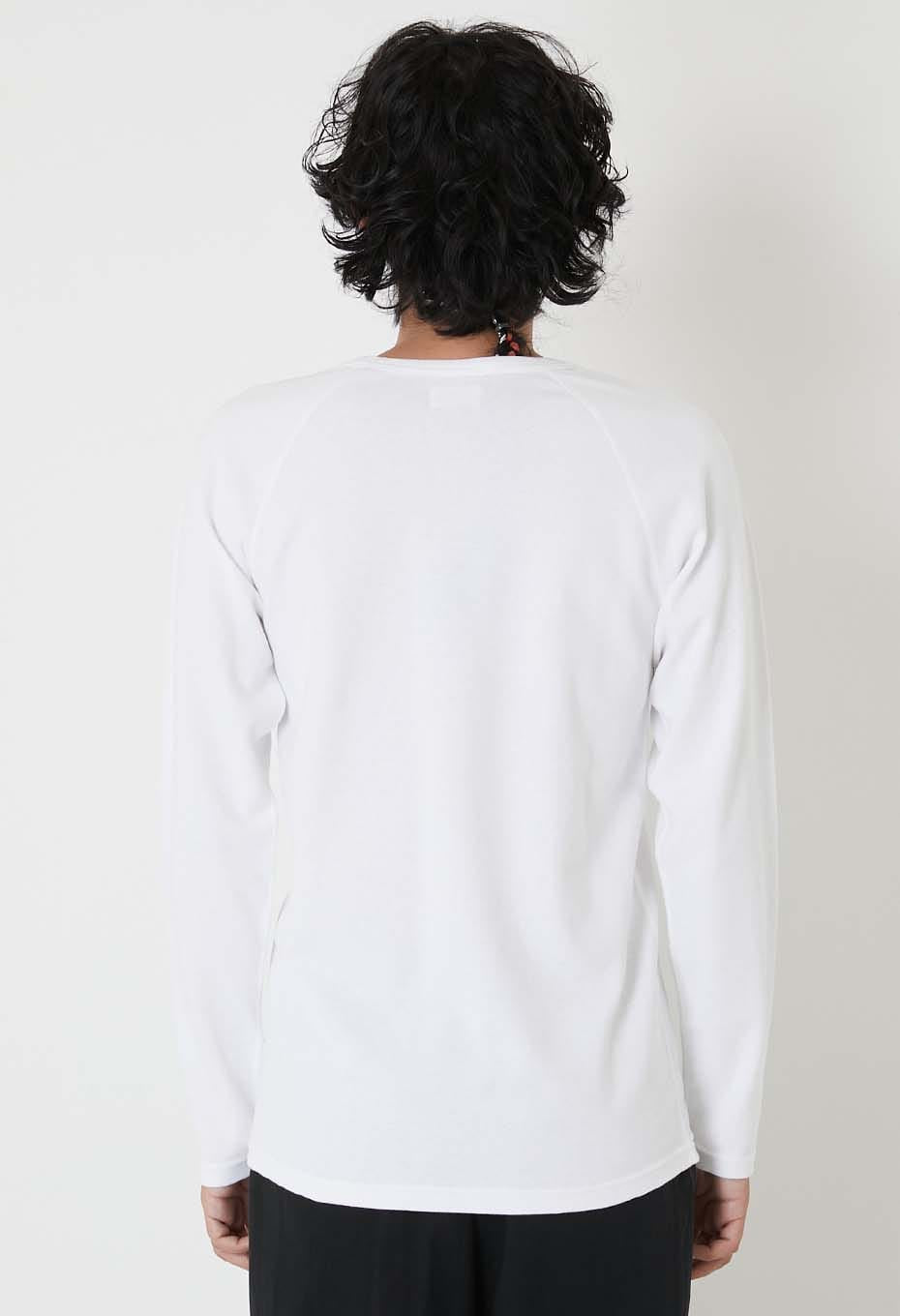 ストレッチフライス ロングスリーブ Tシャツ - WHITE