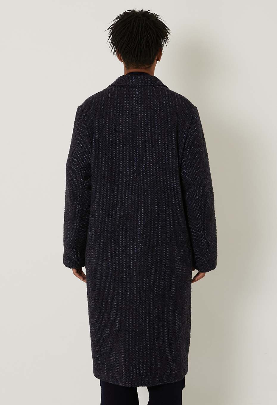 マチアカリ ロービングツイード ダブルコート ユニセックス - DARK NAVY