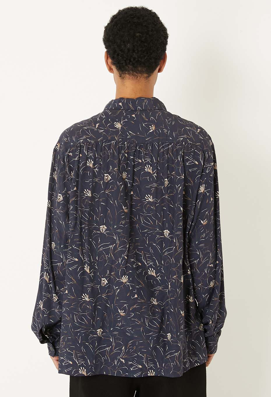 レーヨンエットカサブランカ ロングスリーブシャツ - DARK NAVY