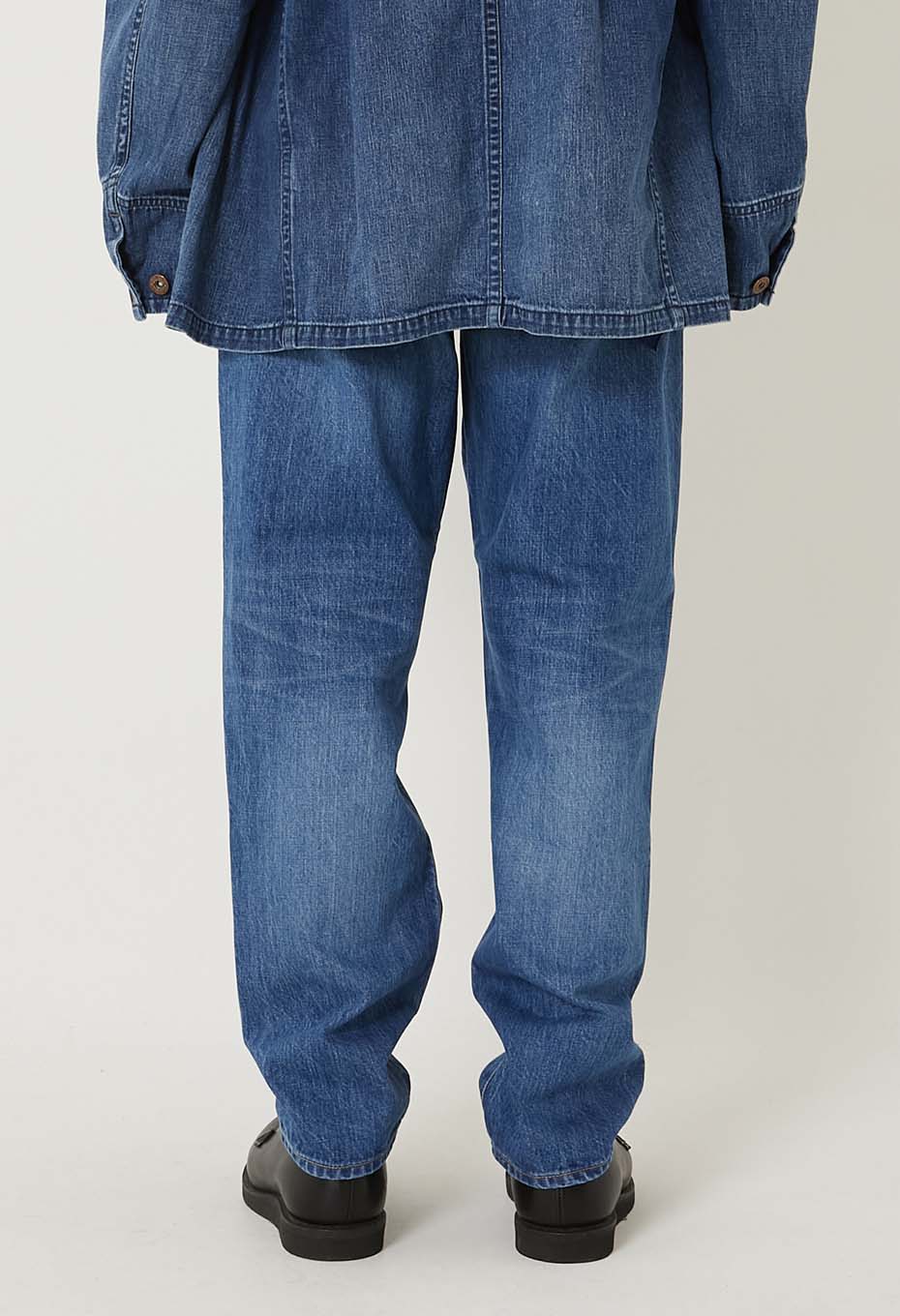 PP03 MOD Supima Selvage Denim FADE Wide Tapered Jeans - BLUE