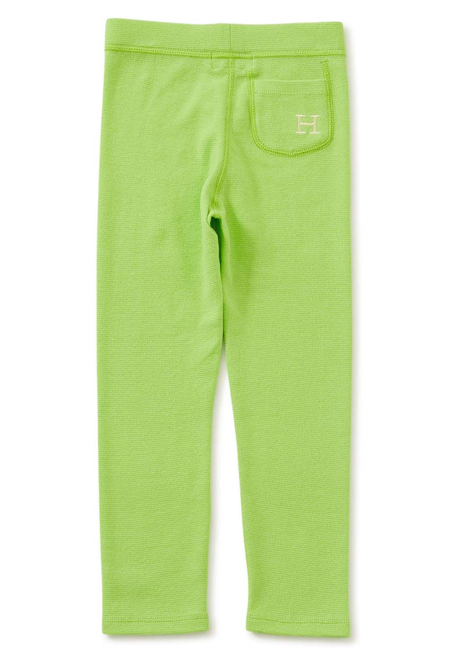 キッズ ストレッチフライス レギンス - YEL GREEN