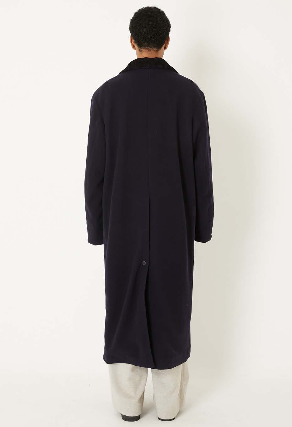 カシミアミックスフリース タイロッケンコート - DARK NAVY