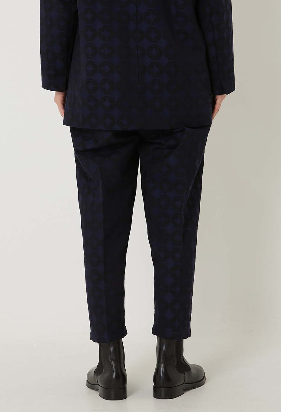 シッポウジャカードタックパンツ ウィメンズ - DARK NAVY