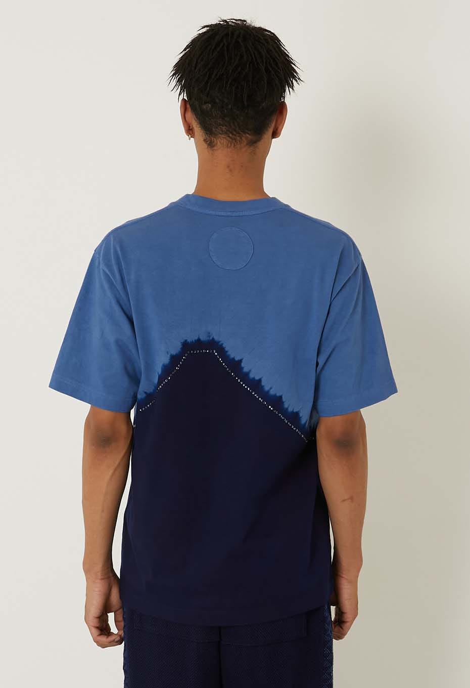 SW オーガニックコットン アリマツフジシボリ Tシャツ - NAVY