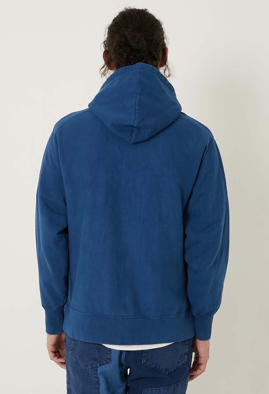 オーガニックウラケ テゾメ スウェットプルフーディ - BLUE