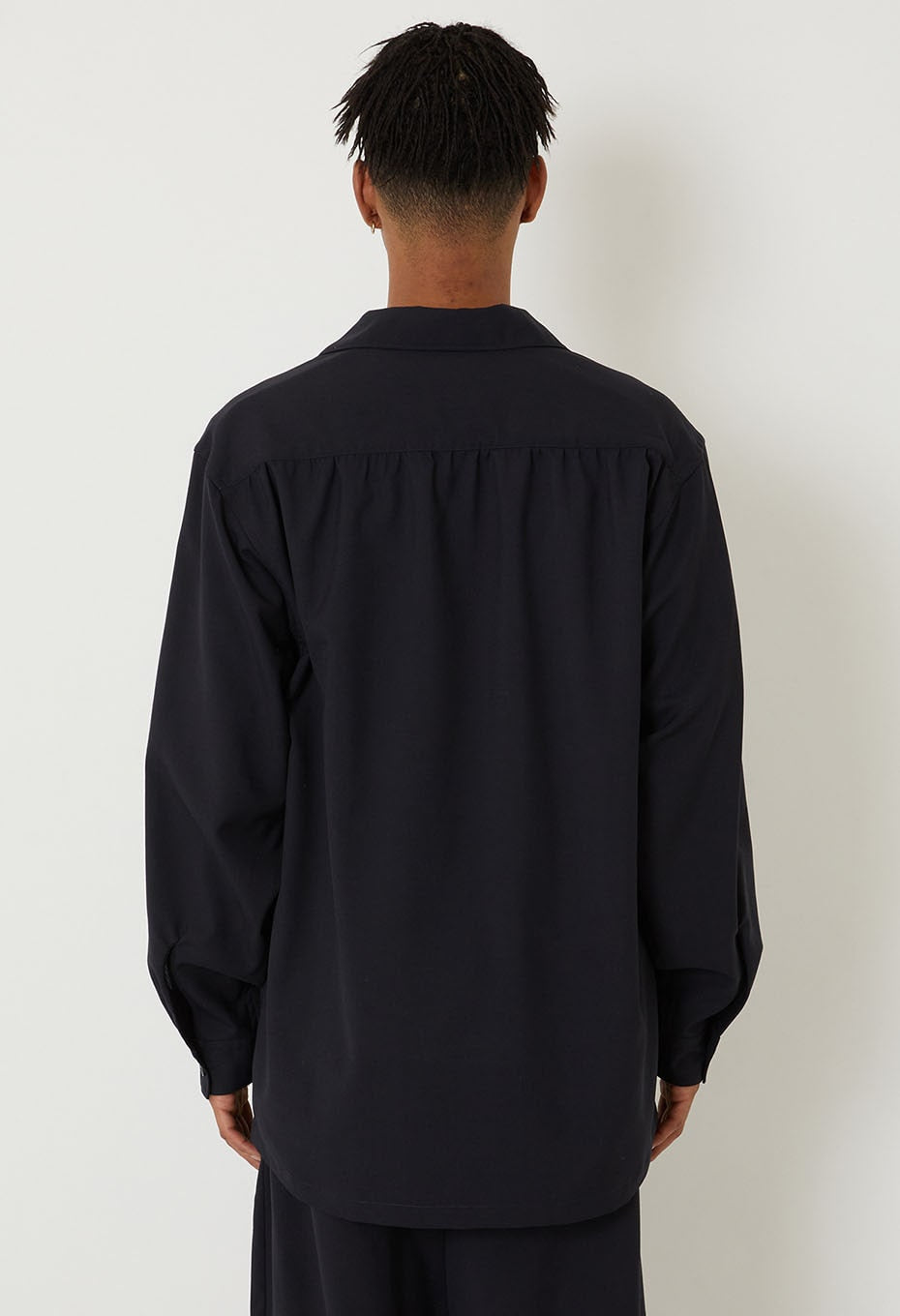Dry poplin mebukishu pullover shirt - DARK NAVY