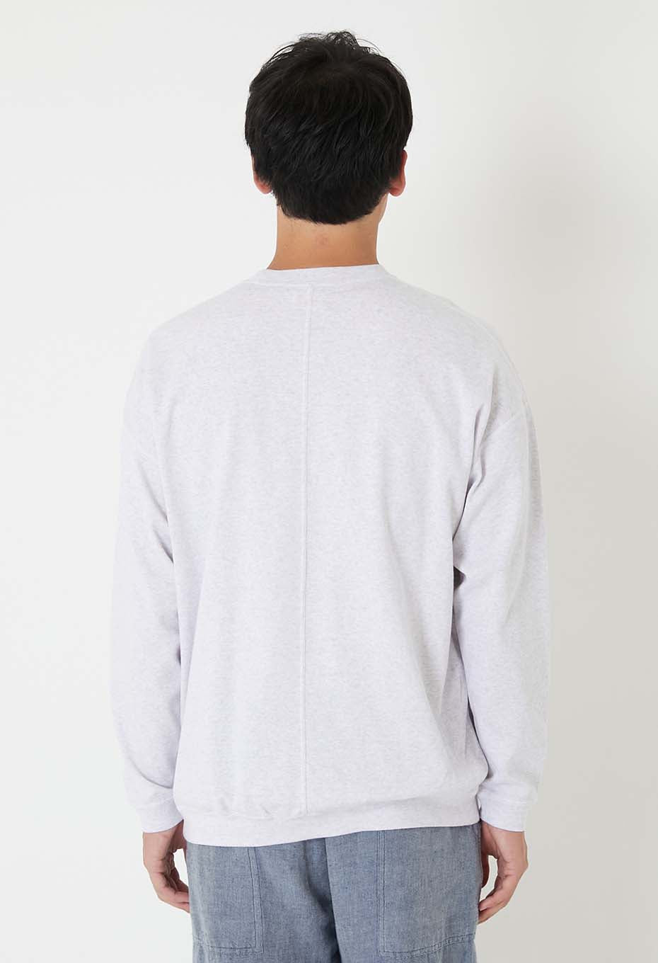 Stretch Fraise 9.5oz Hemrib Long Sleeve T-Shirt - SV GRAY