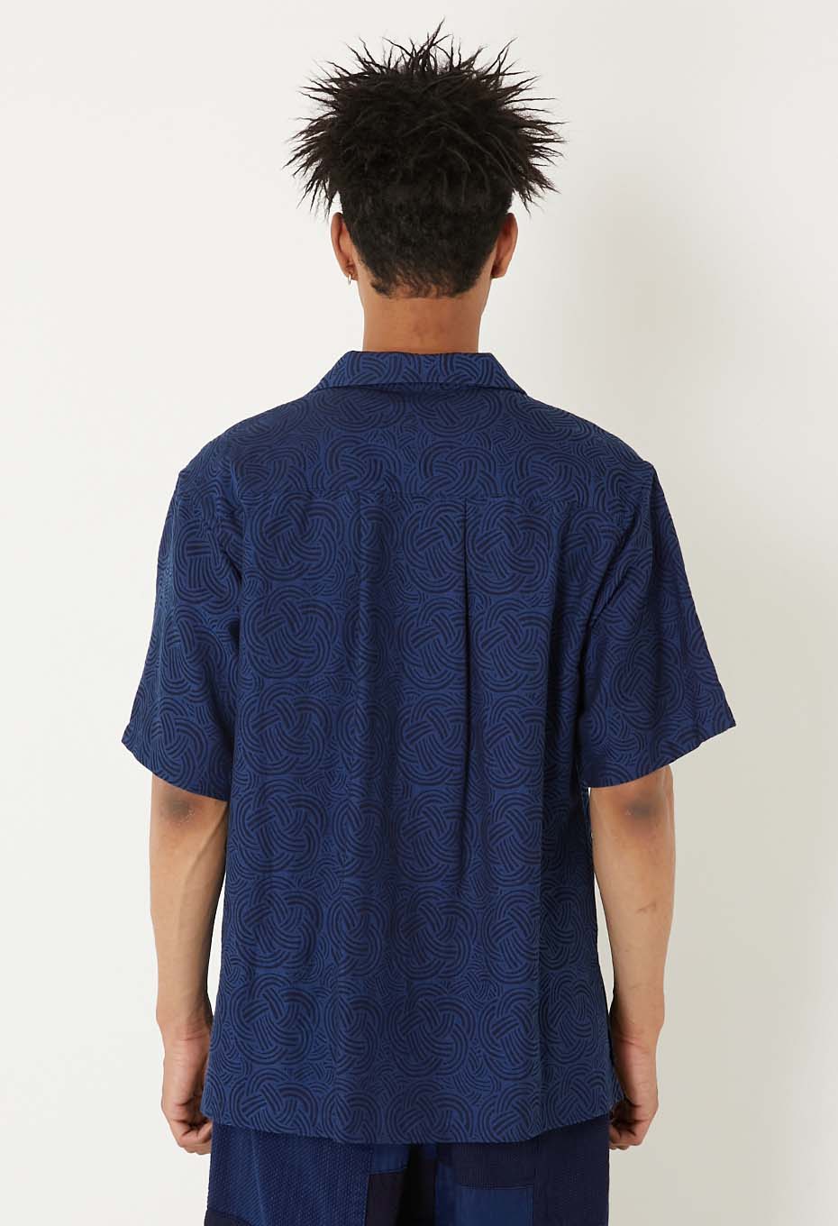 インディゴミズヒキジャカード ショートスリーブシャツ - INDIGO