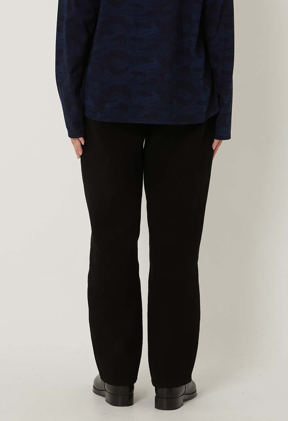 Nijuorisashiko Dark Black 5 Pocket Pants Women's - BLACK