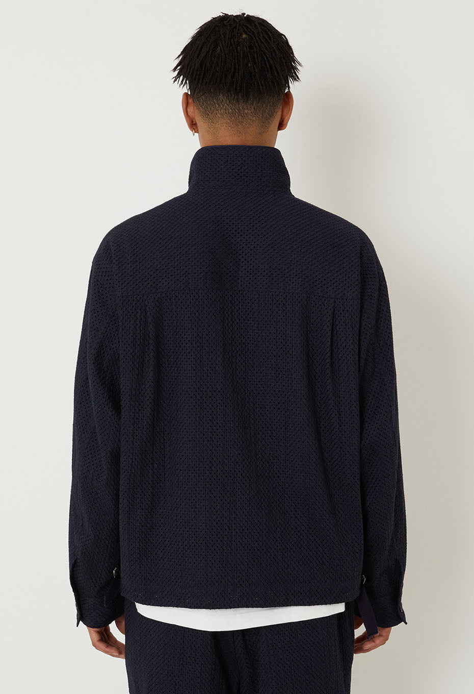 Meyer lace zip-up jacket - DARK NAVY