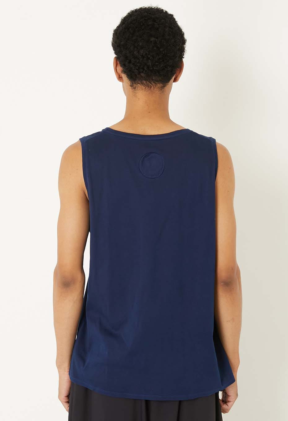 Air Smooth Indigo Tezome Tank Top - INDIGO
