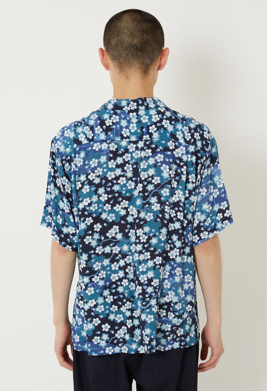 Sakura Nagare short sleeve shirt - DARK NAVY