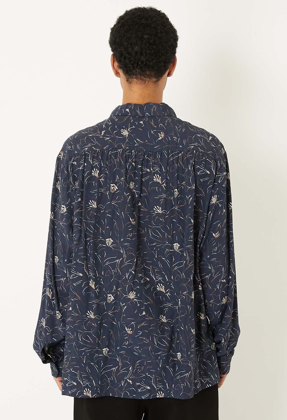レーヨンエットカサブランカ ロングスリーブシャツ - DARK NAVY