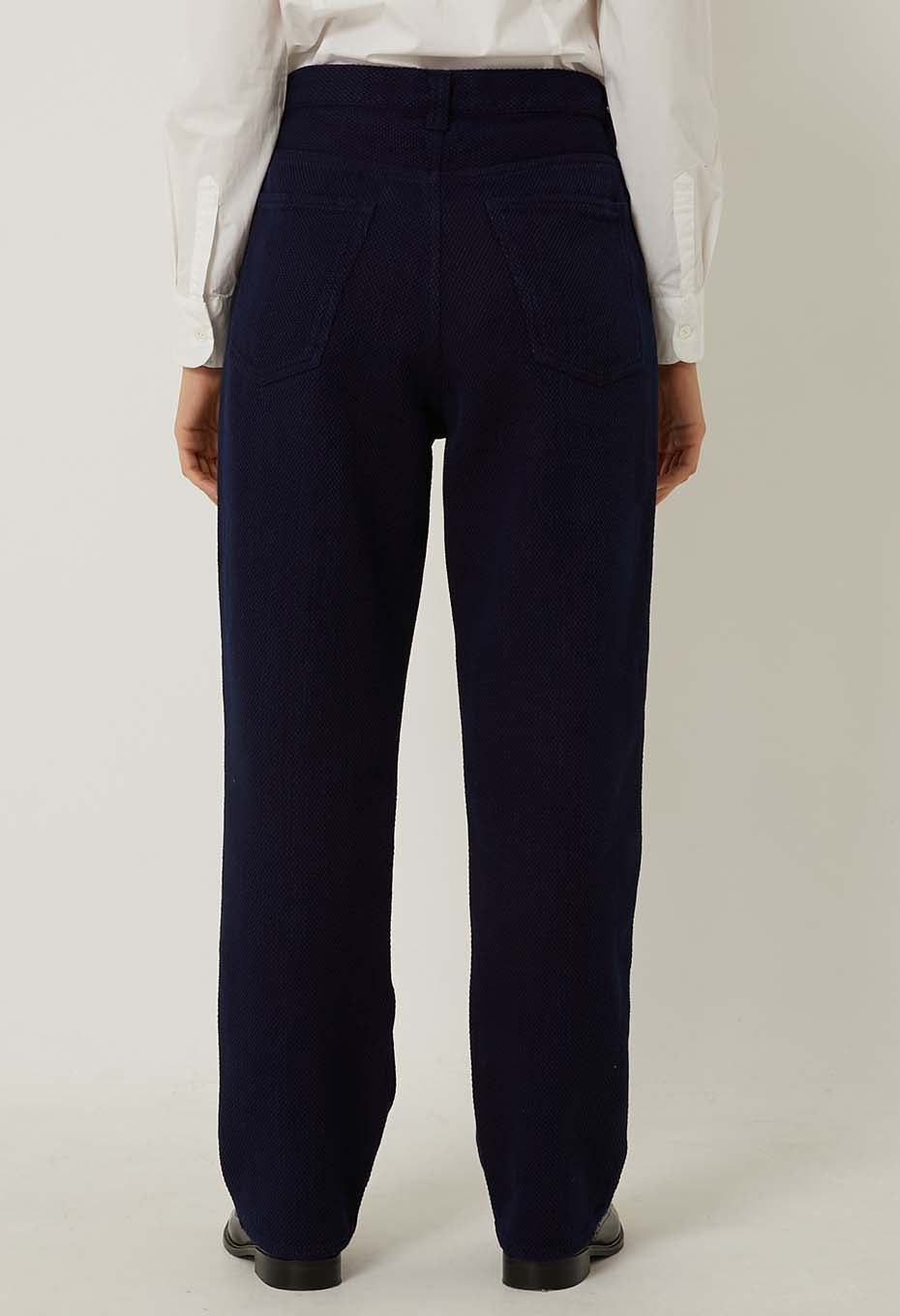 Woven Pure Indigo Light Sashiko Jeans Women - INDIGO