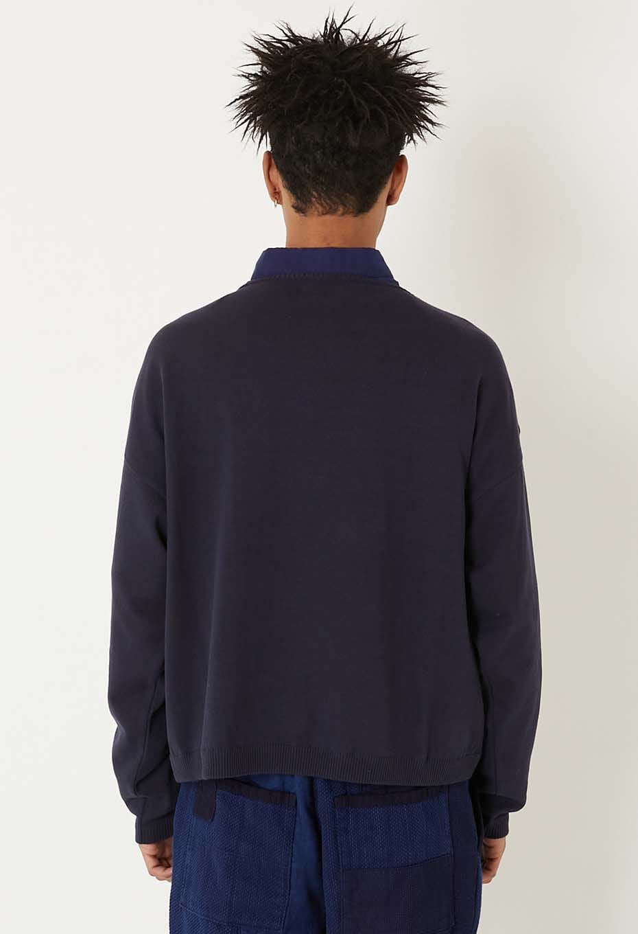 オーガニックカミイトコットン プルオーバーニット - NAVY