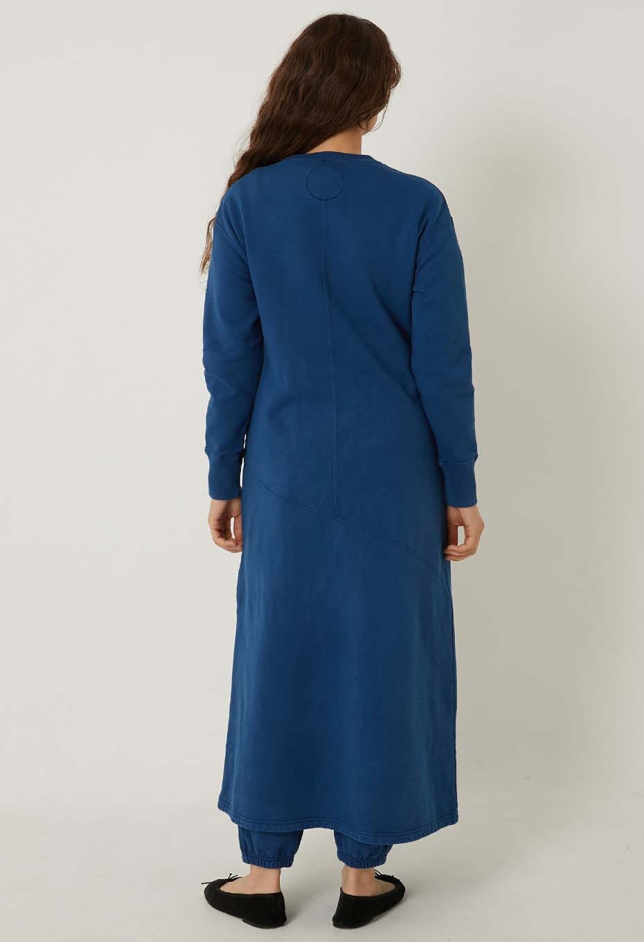 オーガニックウラケ テゾメ スウェットワンピース - BLUE