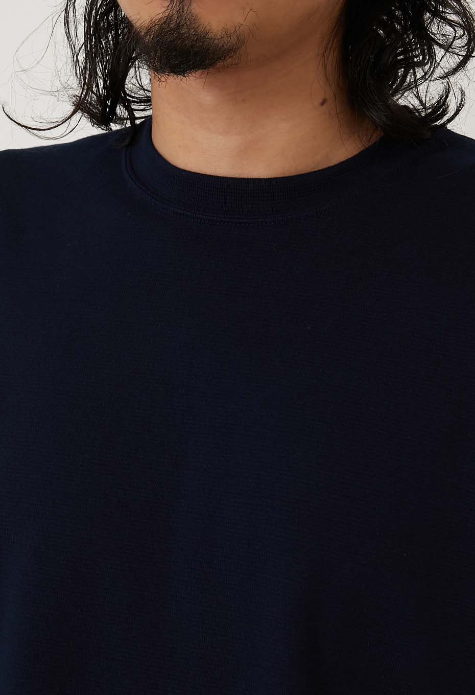 ストレッチフライス 9.5oz ヘムリブ ショートスリーブ Tシャツ - DARK NAVY