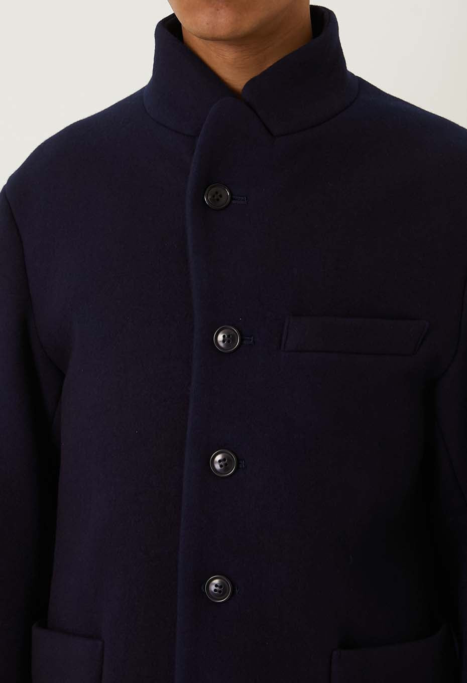 TezomeWoven Pure Indigo Melton 5B Jacket - INDIGO