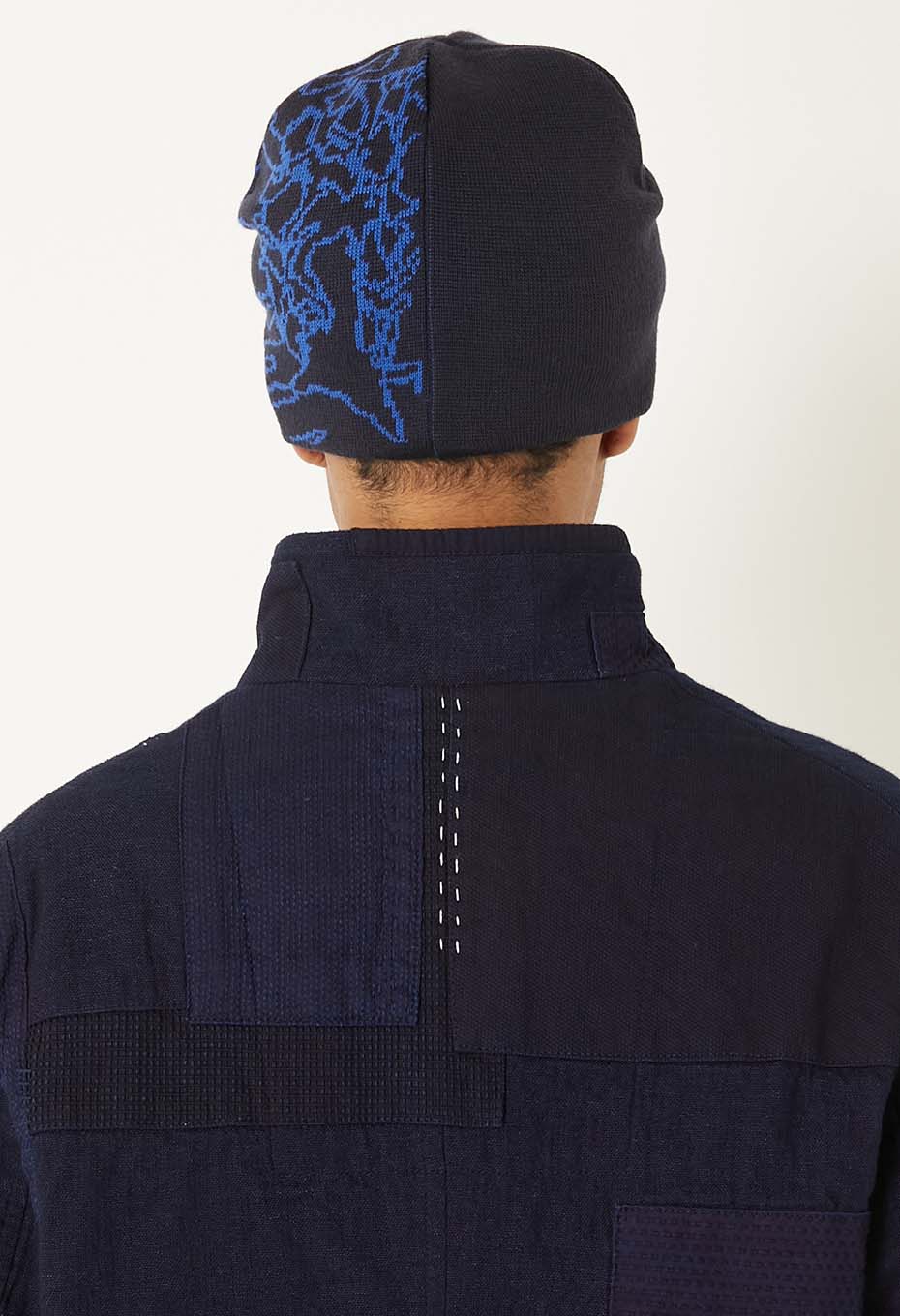 Spider jacquard beanie - DARK NAVY