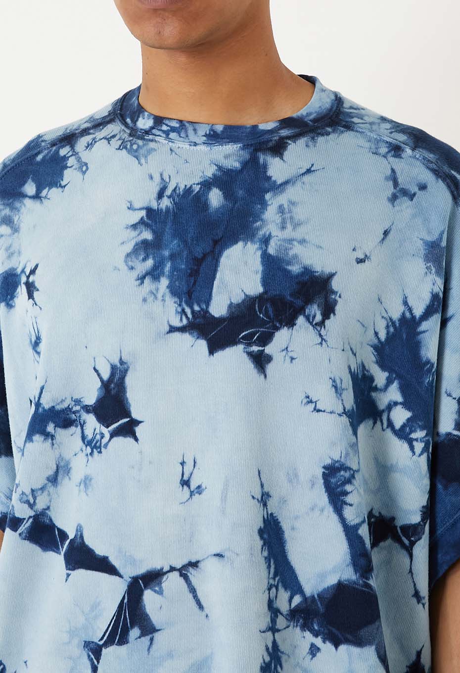 エイトロックスムース インディゴシボリ フレンチTシャツ - INDIGO
