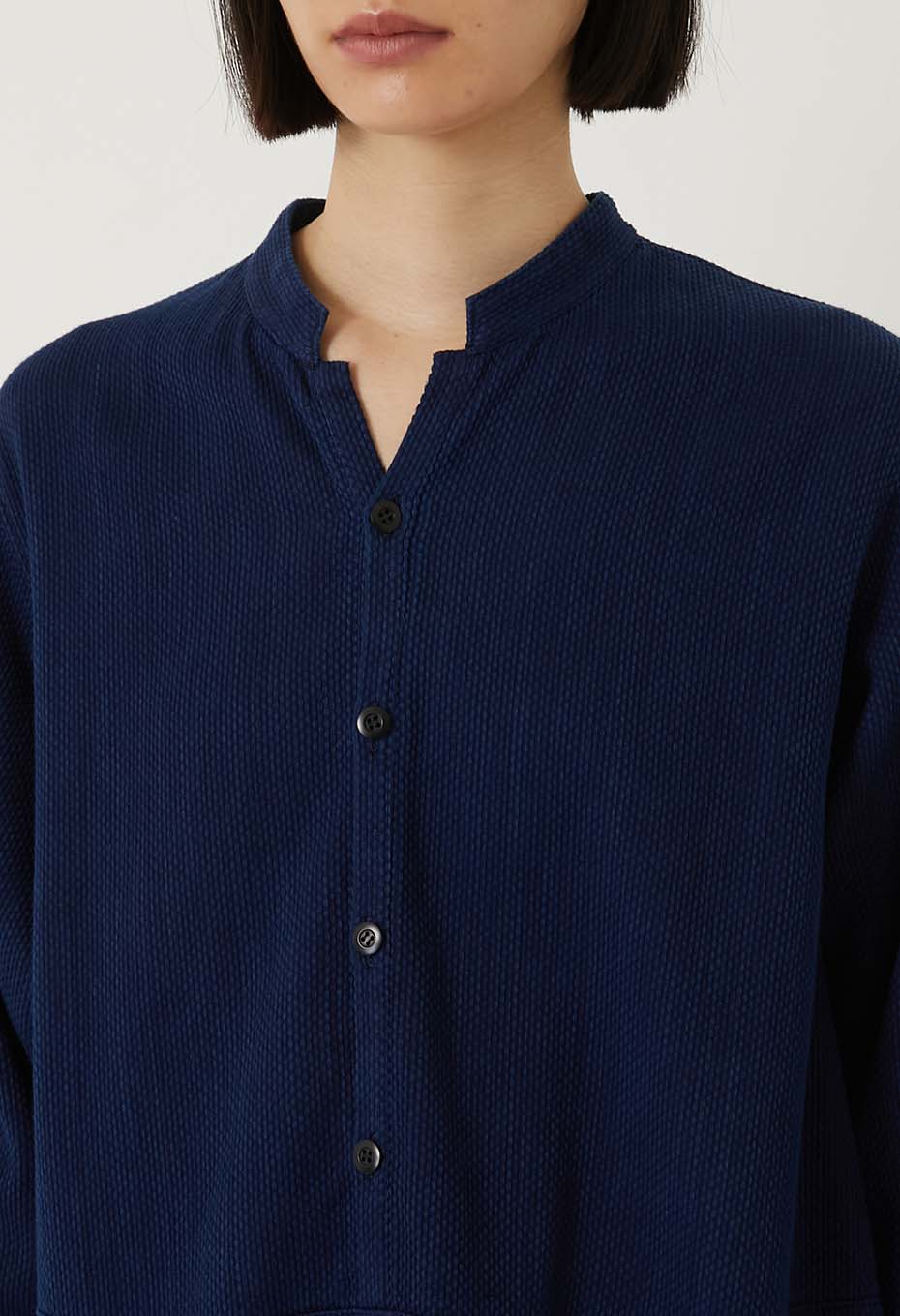 Kasezome Sashiko Smock dress - INDIGO