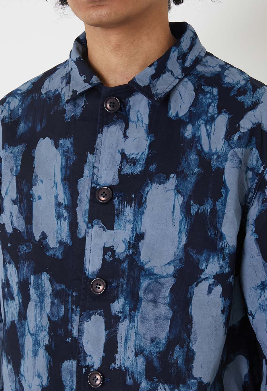 ロウケツシボリ カバーオール - NAVY