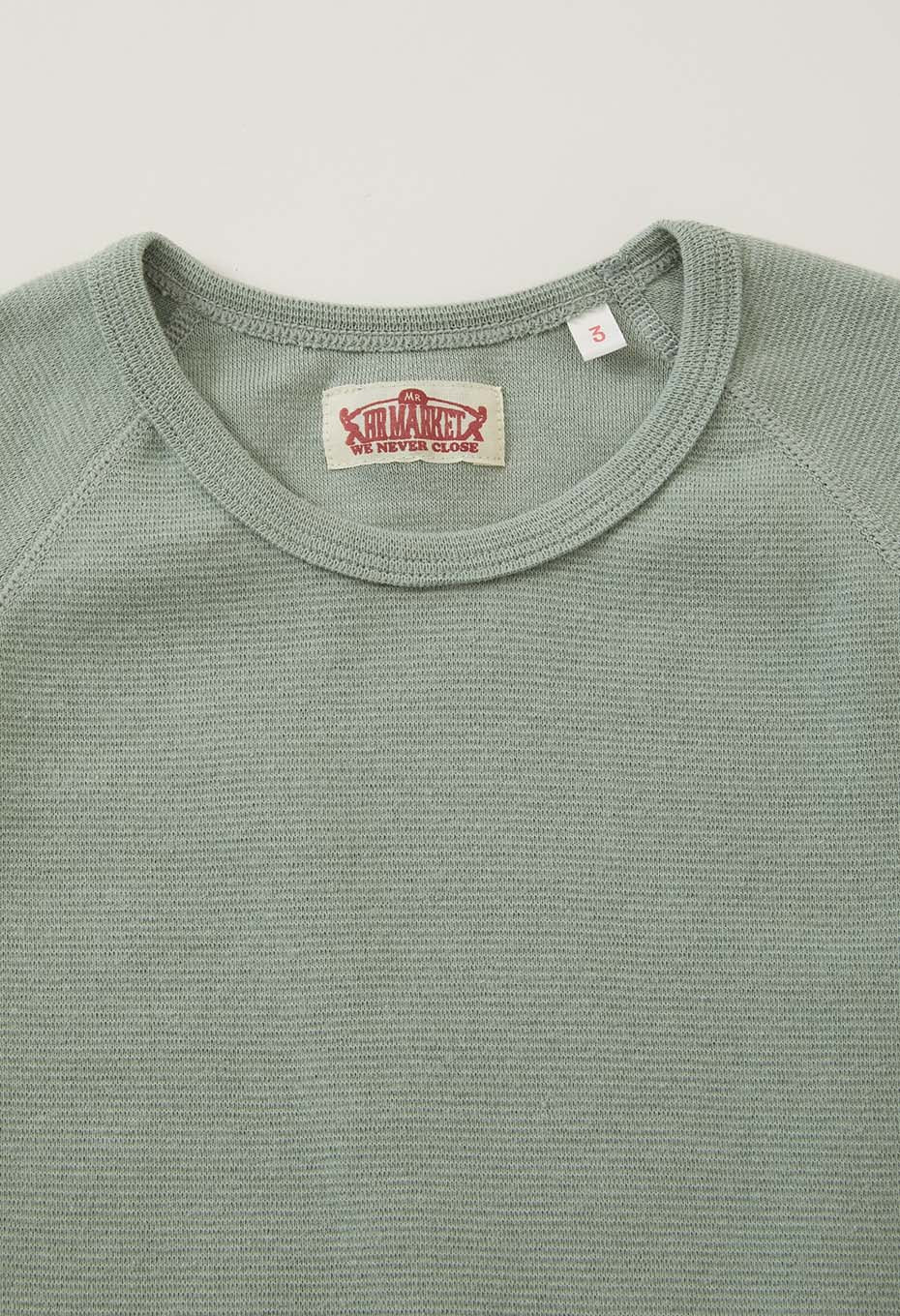 キッズ ストレッチフライス ロングスリーブ Tシャツ - SAGE GREEN