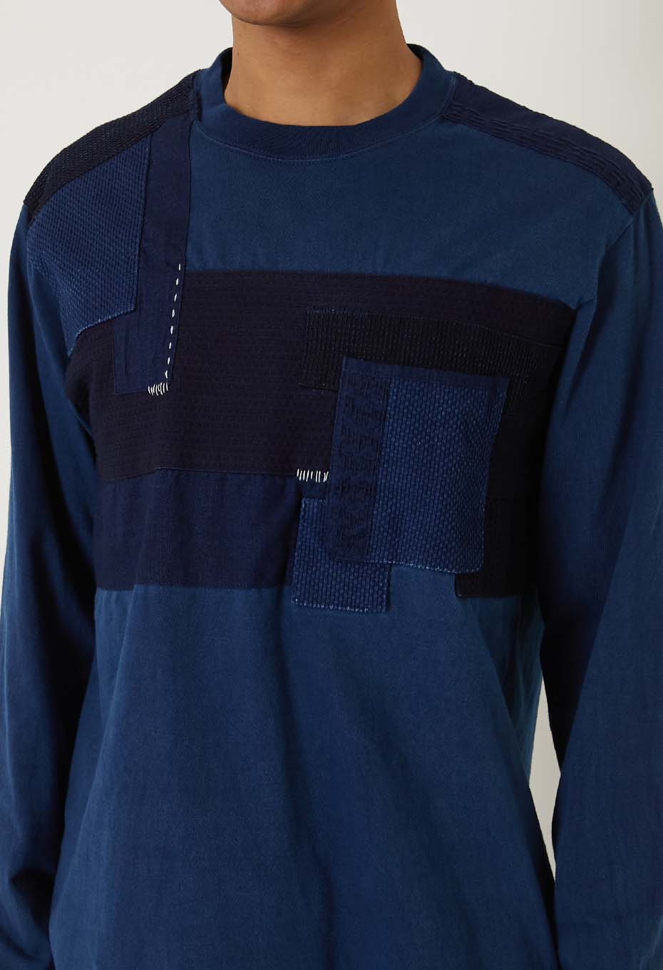 インディゴテゾメ ネンリン ロングスリーブTシャツ - INDIGO