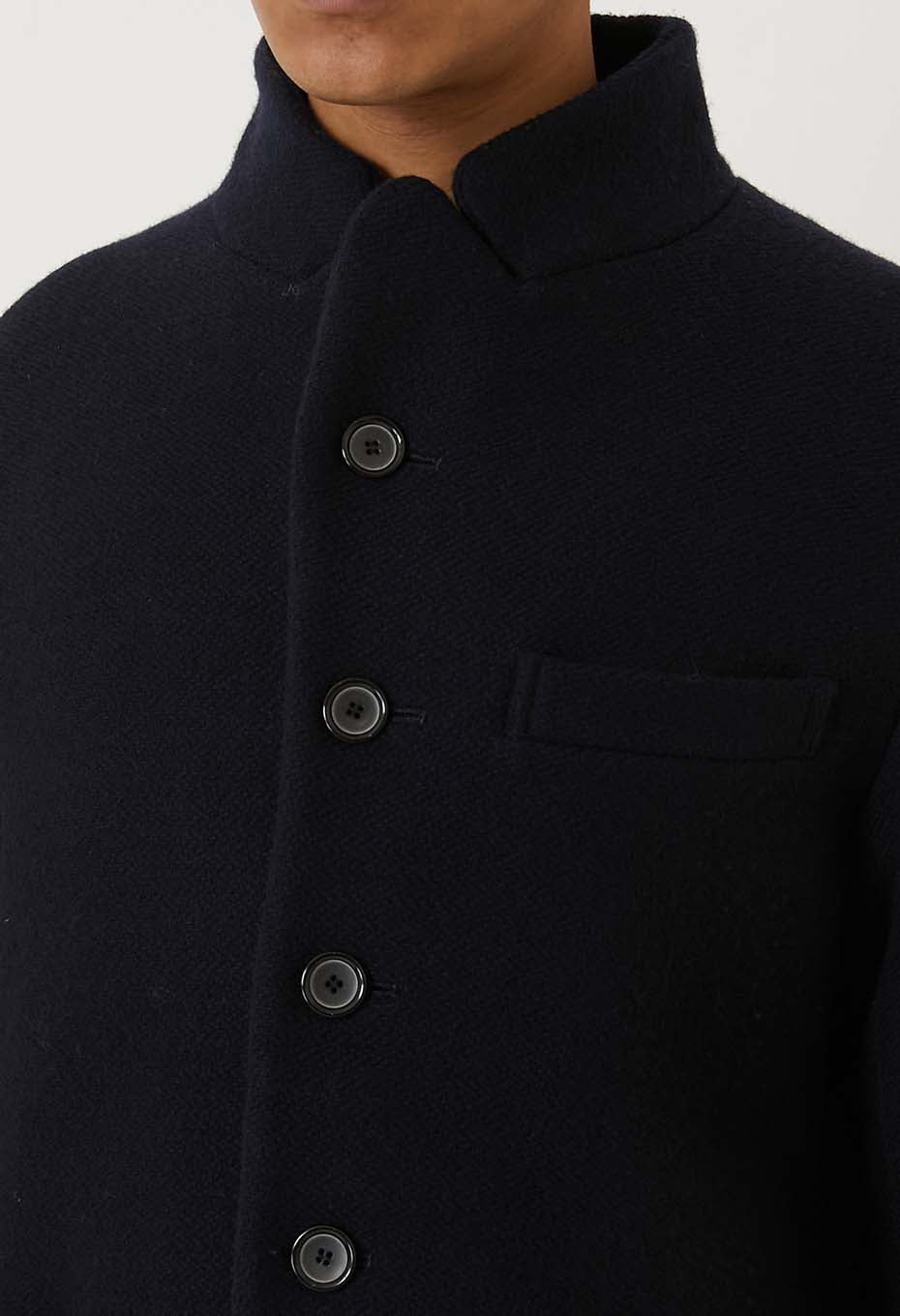 Dobby Melton 5B Jacket - DARK NAVY