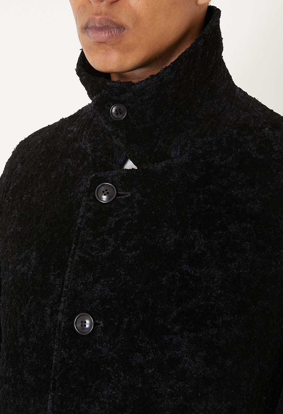 ループヤーンフロッキー バルマカンコート - DARK NAVY