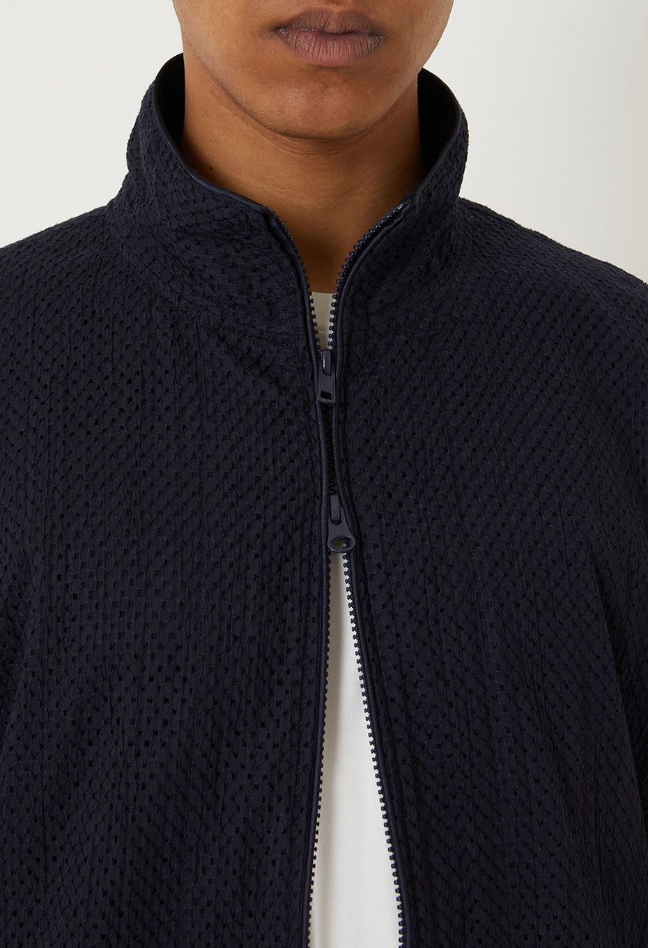 Meyer lace zip-up jacket - DARK NAVY