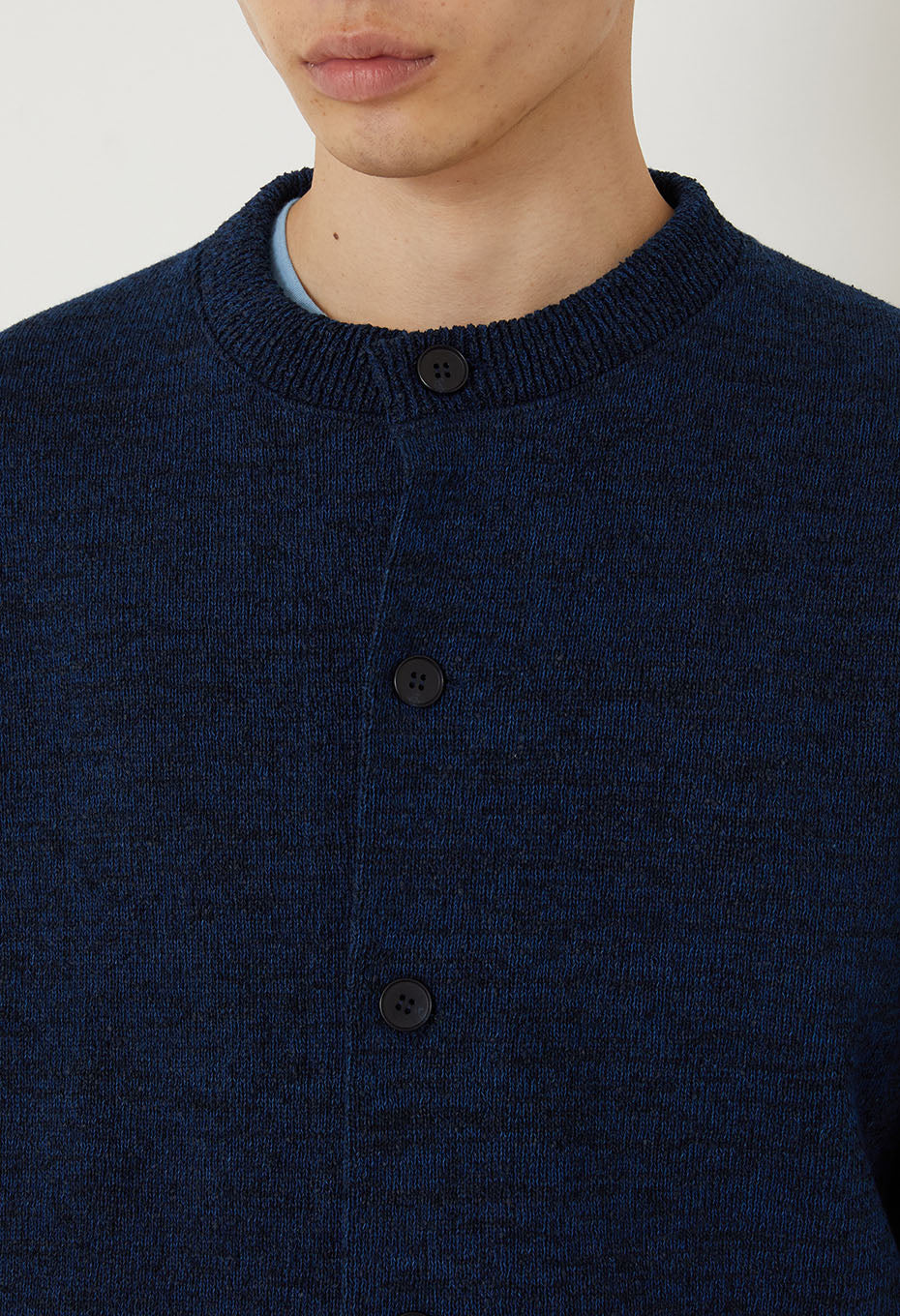 Indigo kamiito bonding cardigan - INDIGO