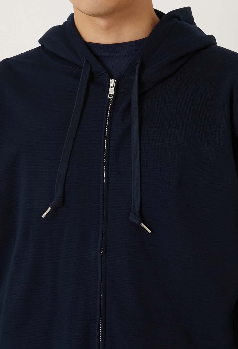ストレッチフライス 9.5oz ZIPUP パーカー - DARK NAVY