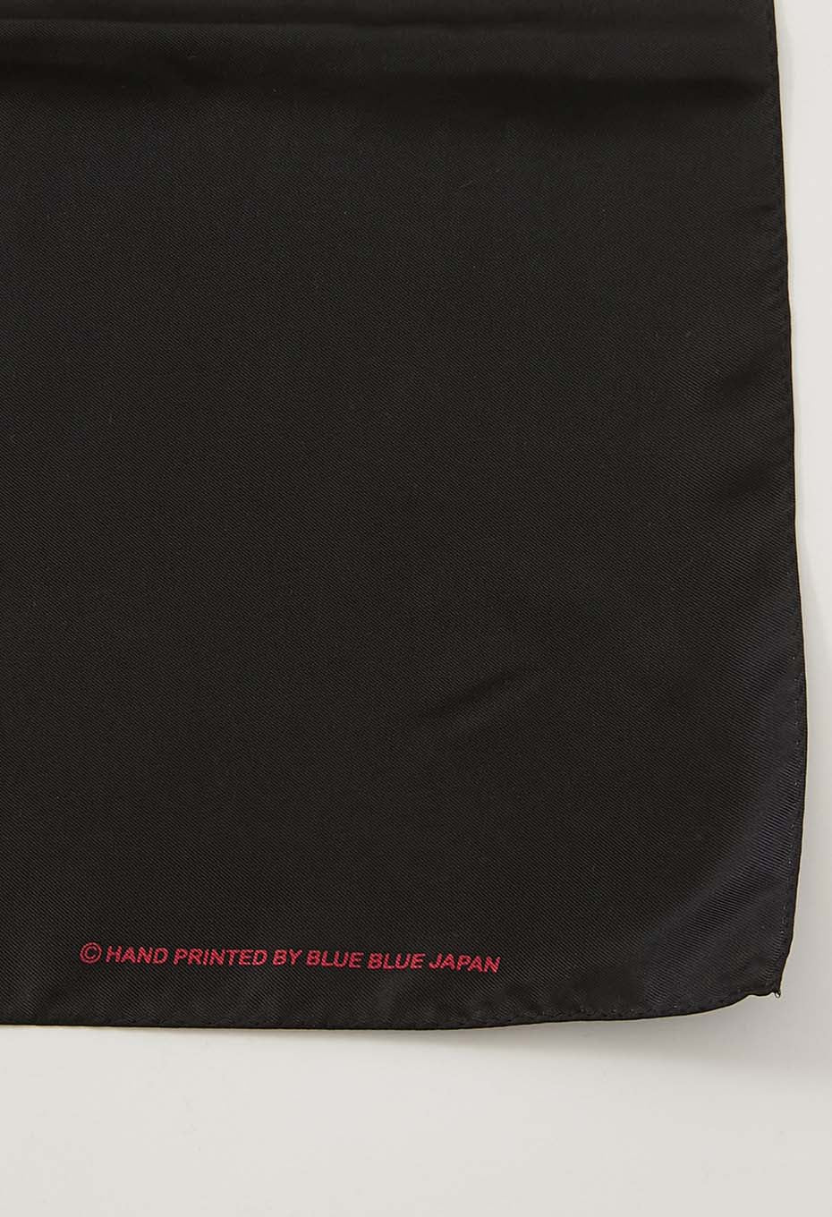 Tsujigahana coot silk scarf - BLACK
