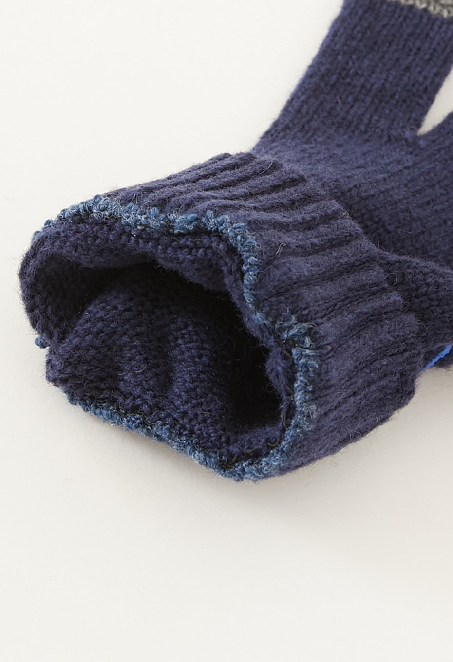 Recycled cashmere spider gloves - DARK NAVY