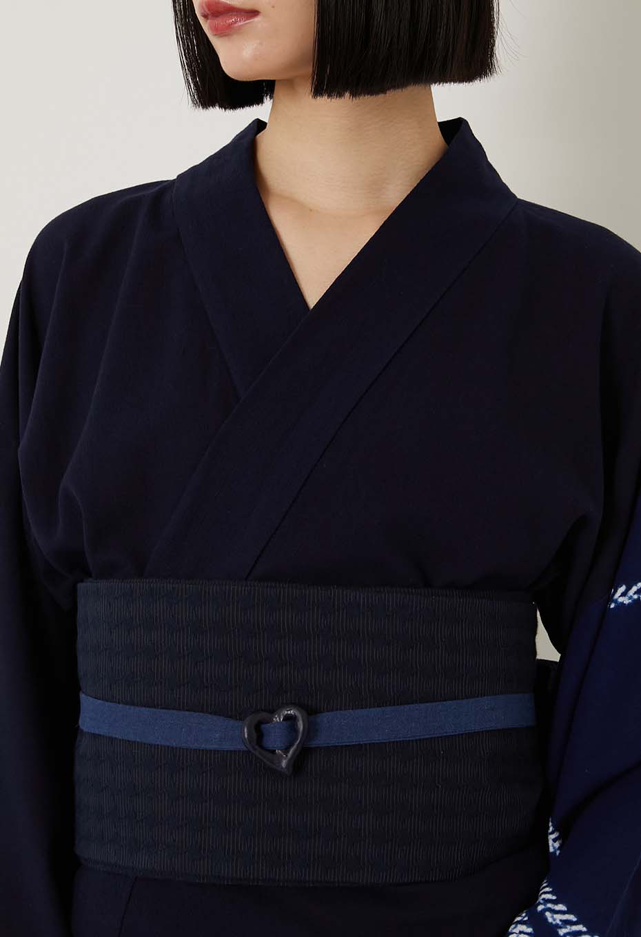 Tomoe Shibori Women's Yukata - NAVY