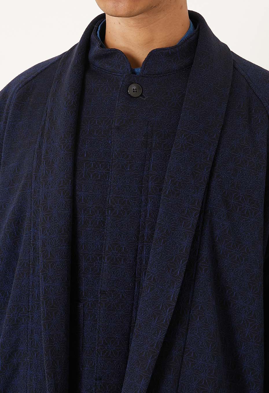 ウールニットジャカード ジャパンハオリ - NAVY