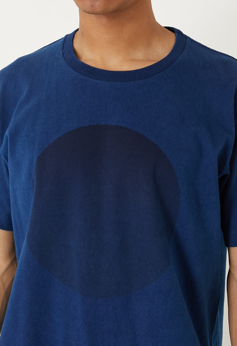 インディゴオオマルプリント ショートスリーブTシャツ - A