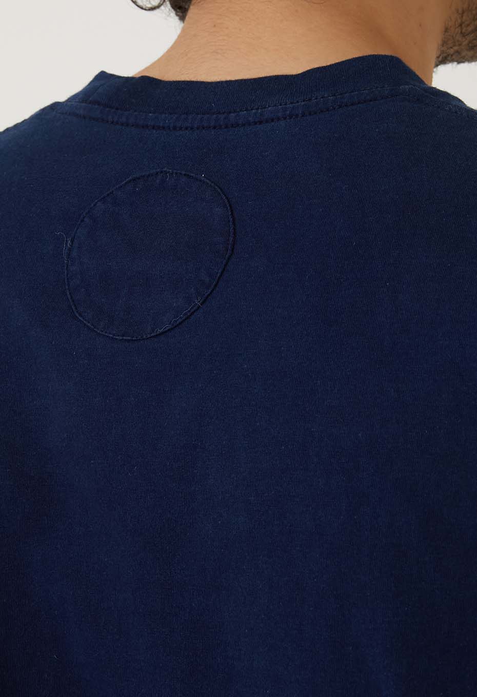 オーガニックコットン インディゴテゾメ ハイゲージテンジク Tシャツ - INDIGO
