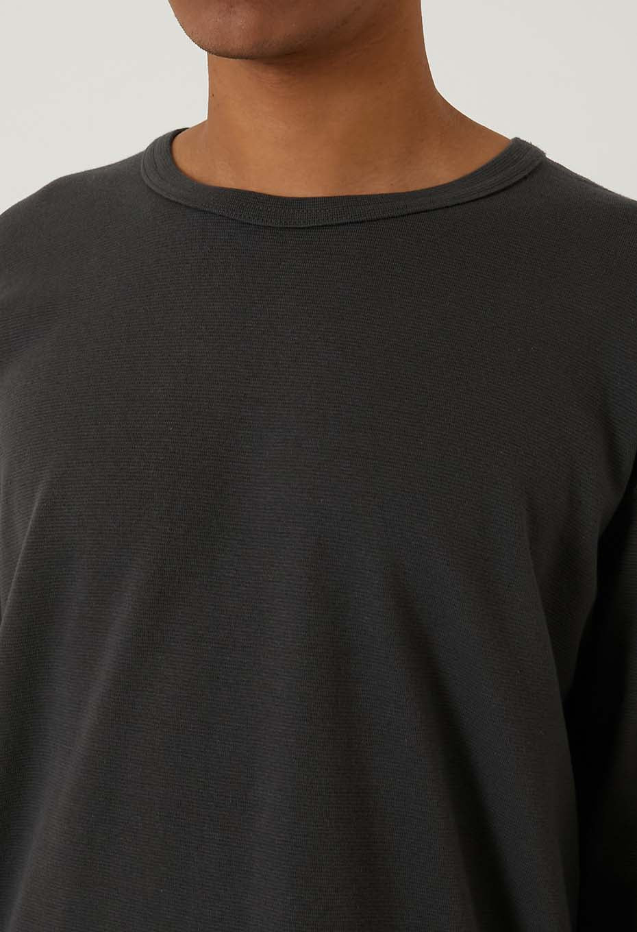 ストレッチフライス コンフォータブル ロングスリーブ Tシャツ - CHARCOAL