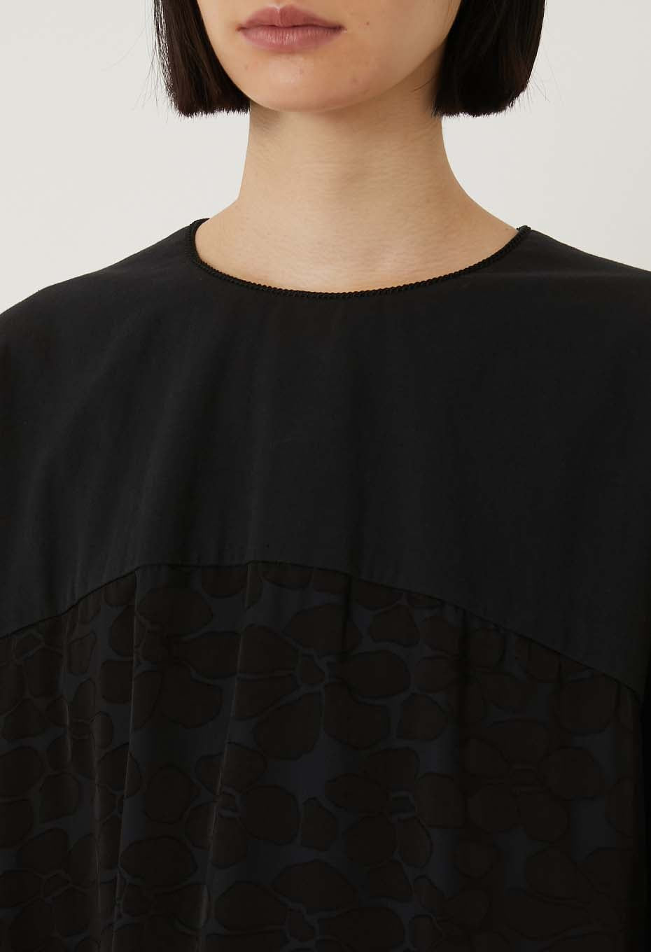 スカシモヨウ プルワンピース - BLACK
