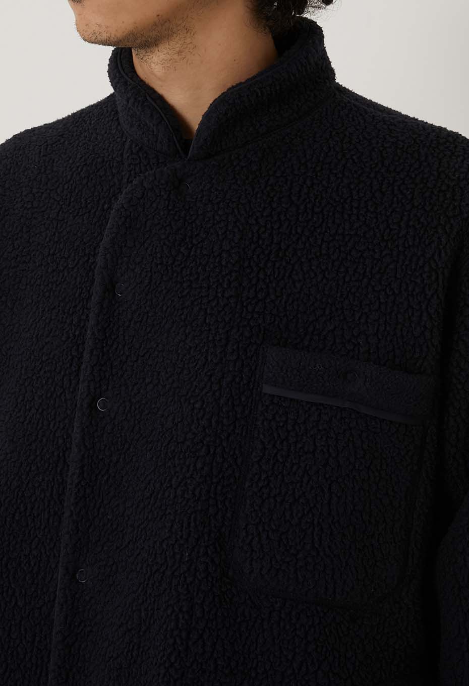 Polartec フリース スタンドカラー ジャケット ユニセックス - NAVY