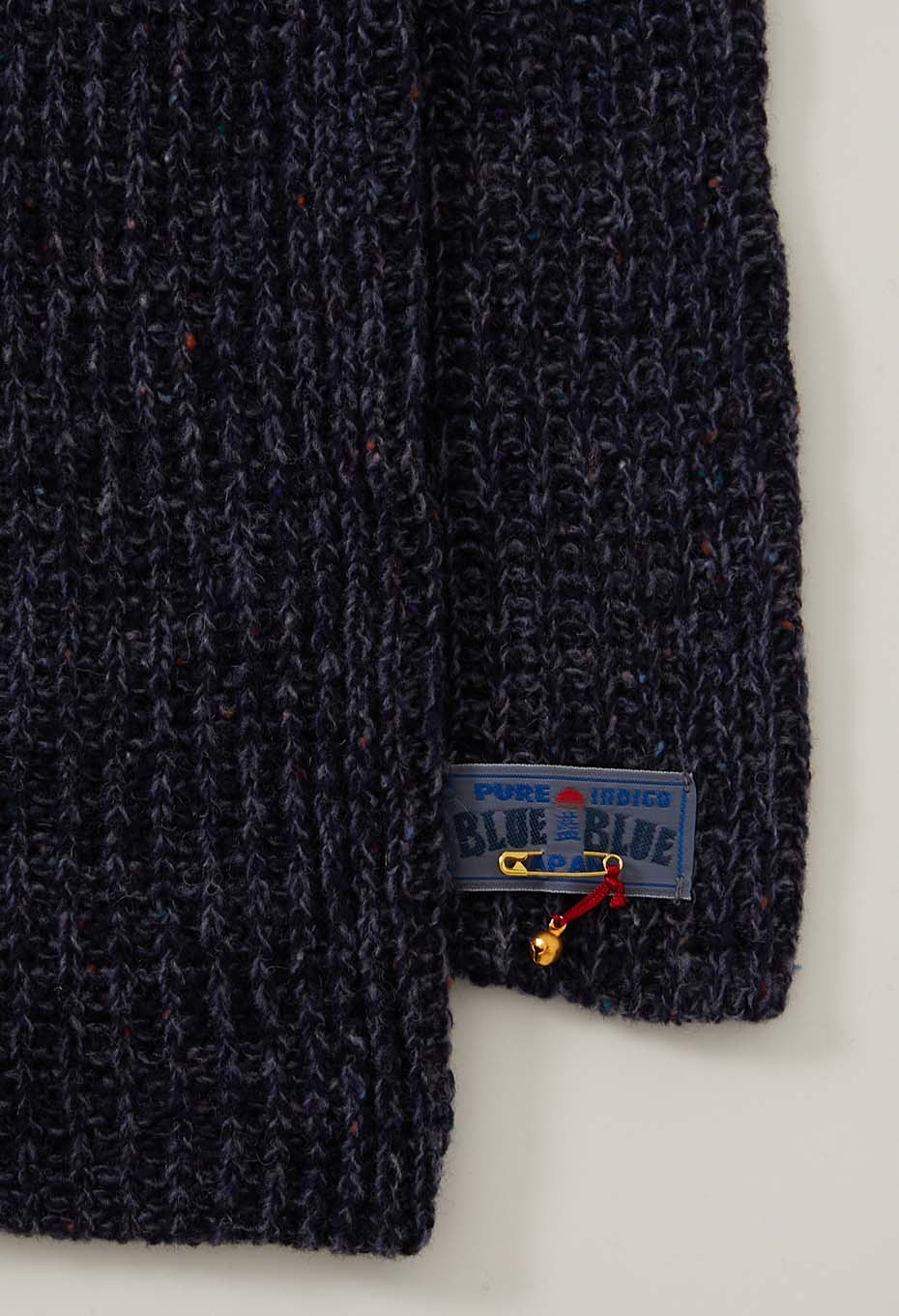 Dimlite Nep Rib Knit Muffler - NAVY