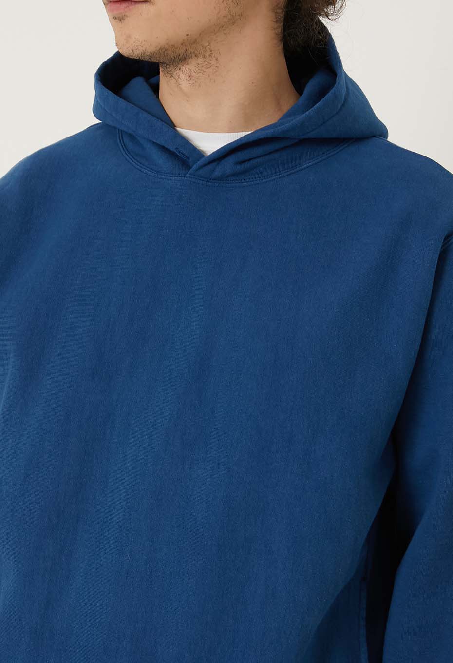 オーガニックウラケ テゾメ スウェットプルフーディ - BLUE