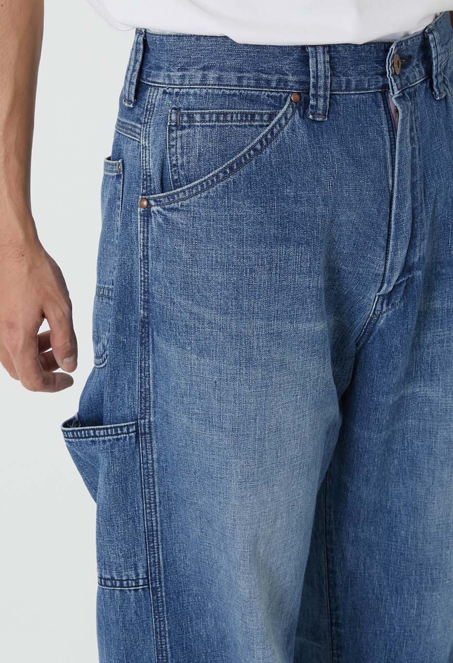 PA01 セルビッチライトデニム ヴィンテージウォッシュ ペインターパンツ - BLUE
