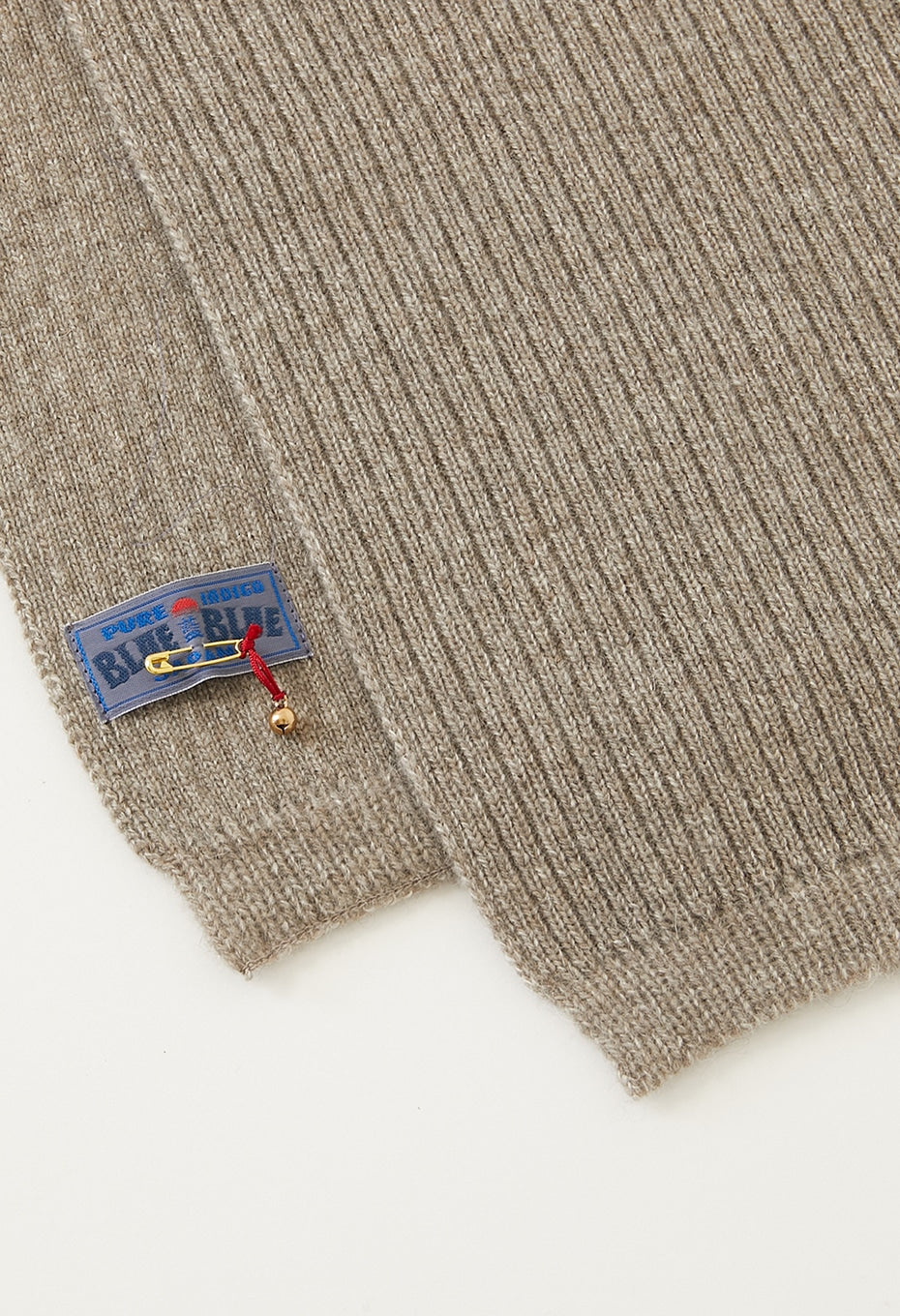 Yak Cashmere Ribbed Scarf - OATMEAL