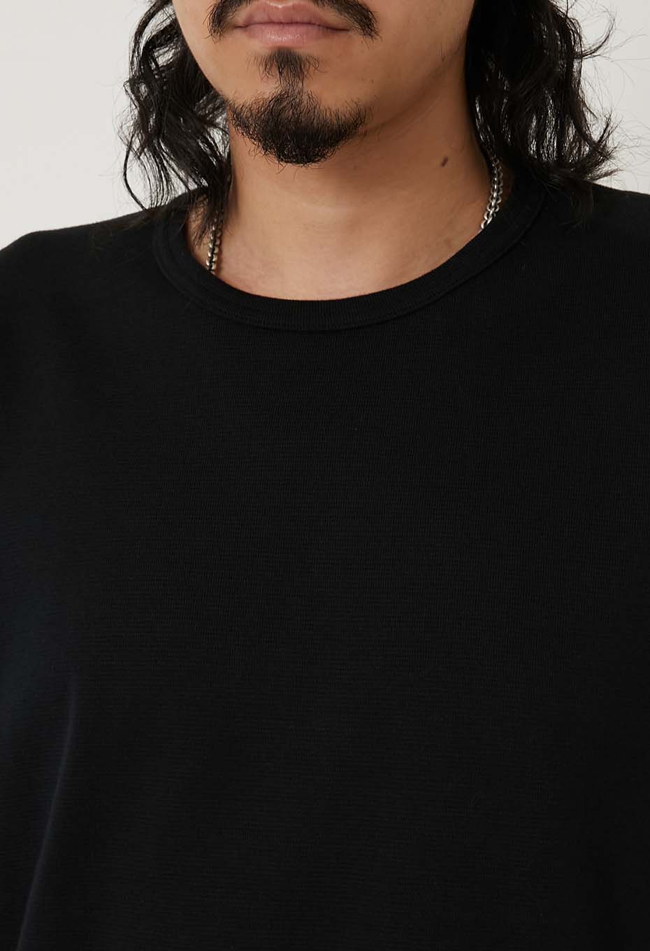 WILDSIDE × HOLLYWOOD RANCH MARKET /ストレッチフライス ショートスリーブ Ｔシャツ - BLACK